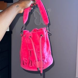 Pink Bucket Style Bag with Straps. Never Worn